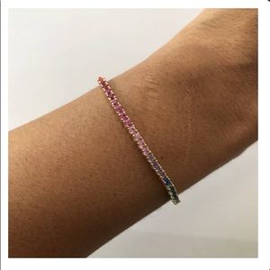 🌈Rainbow tennis bracelet 🌈